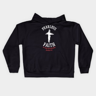 FEARLESS FAITH Joshua 1:9 Bible Verse Kids Hoodie